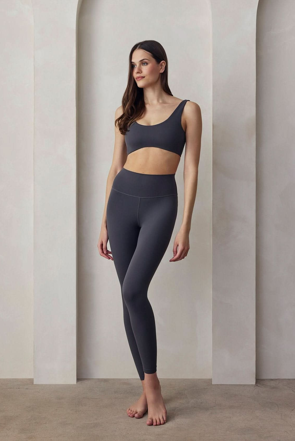 the perfect movement bra and legging in slate