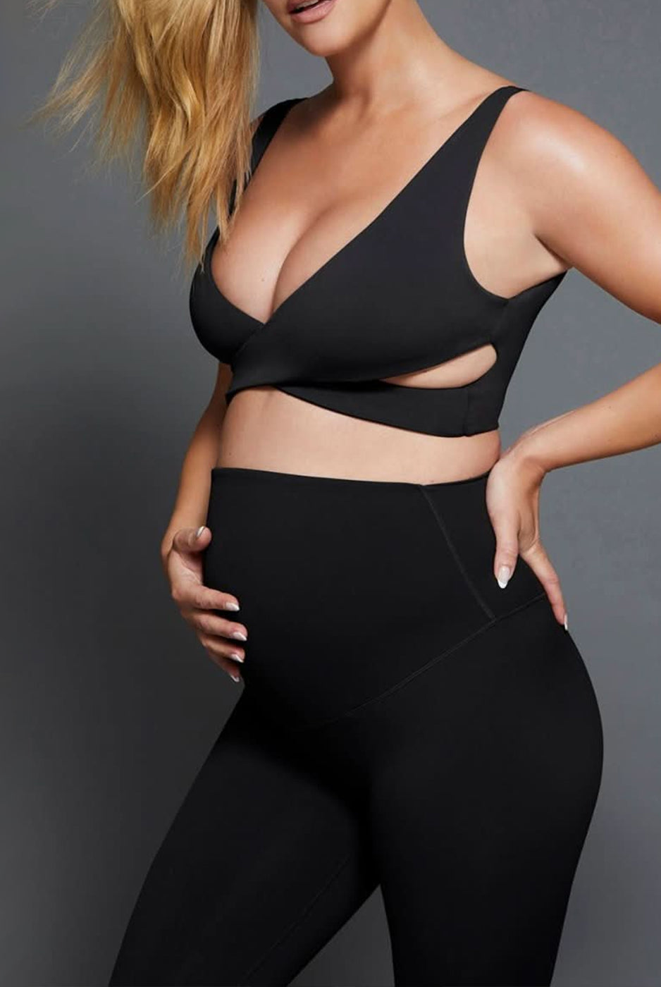 the perfect movement maternity activewear high waist legging in black