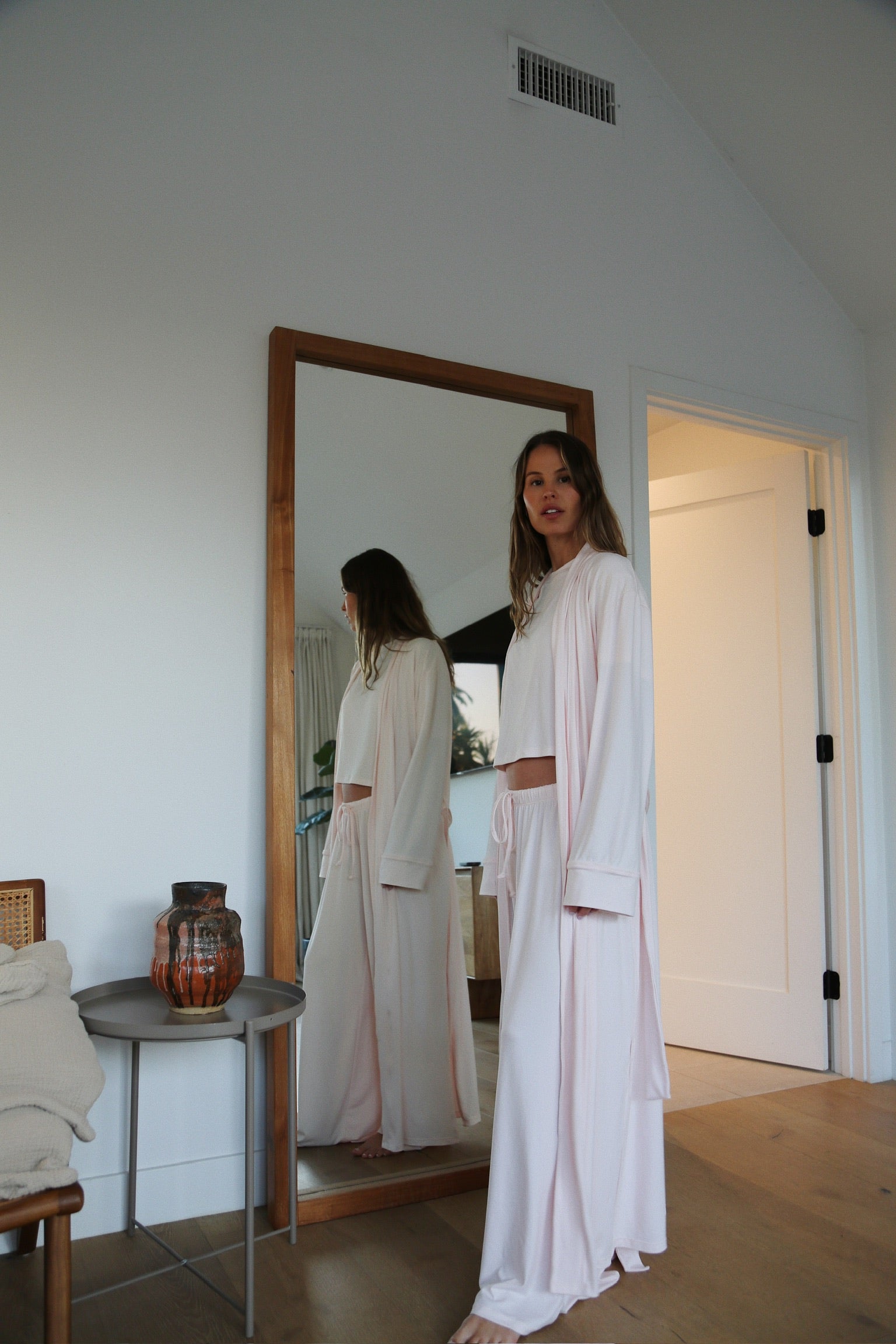 Bumpsuit Cloud Robe in Ice Pink