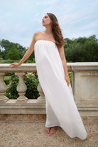 Bumpsuit Maternity Dress The Dahlia Maxi Dress in Ivory