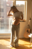 Bumpsuit medium blue denim Maternity Painters Jeans 