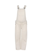 Beige overalls on a white background