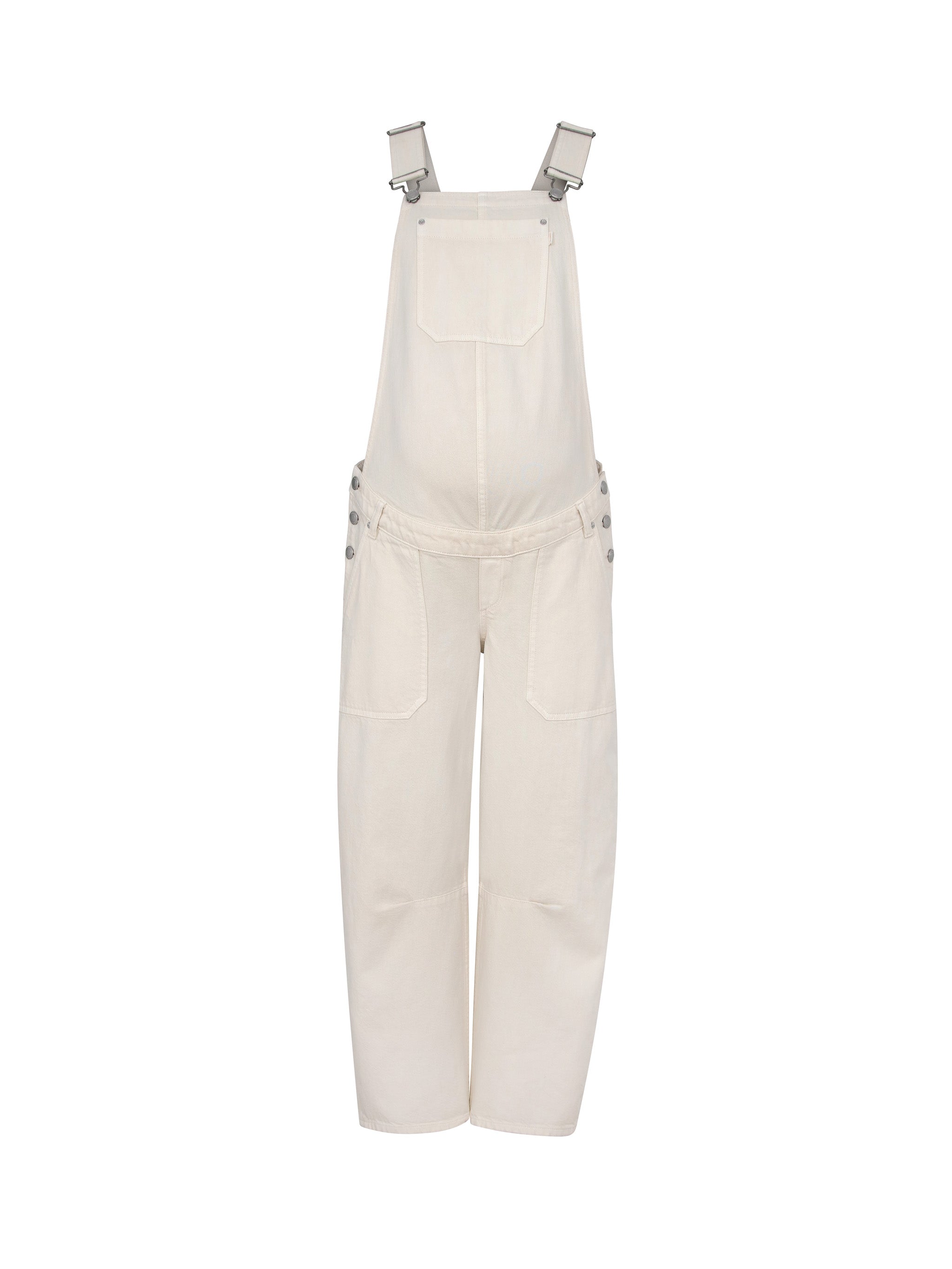 Beige overalls on a white background