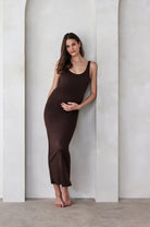 Bumpsuit The maternity Dress in Chocolate