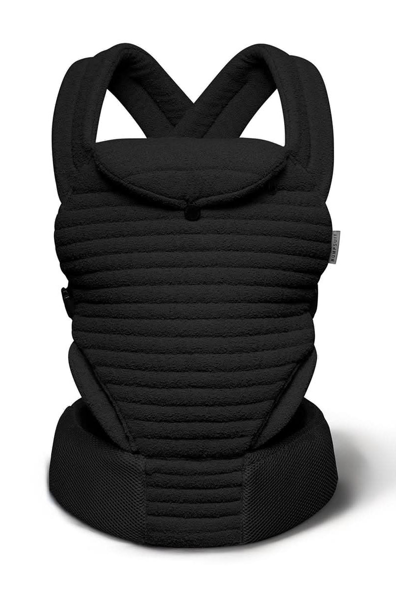 armadillo baby carrier in black on white background
