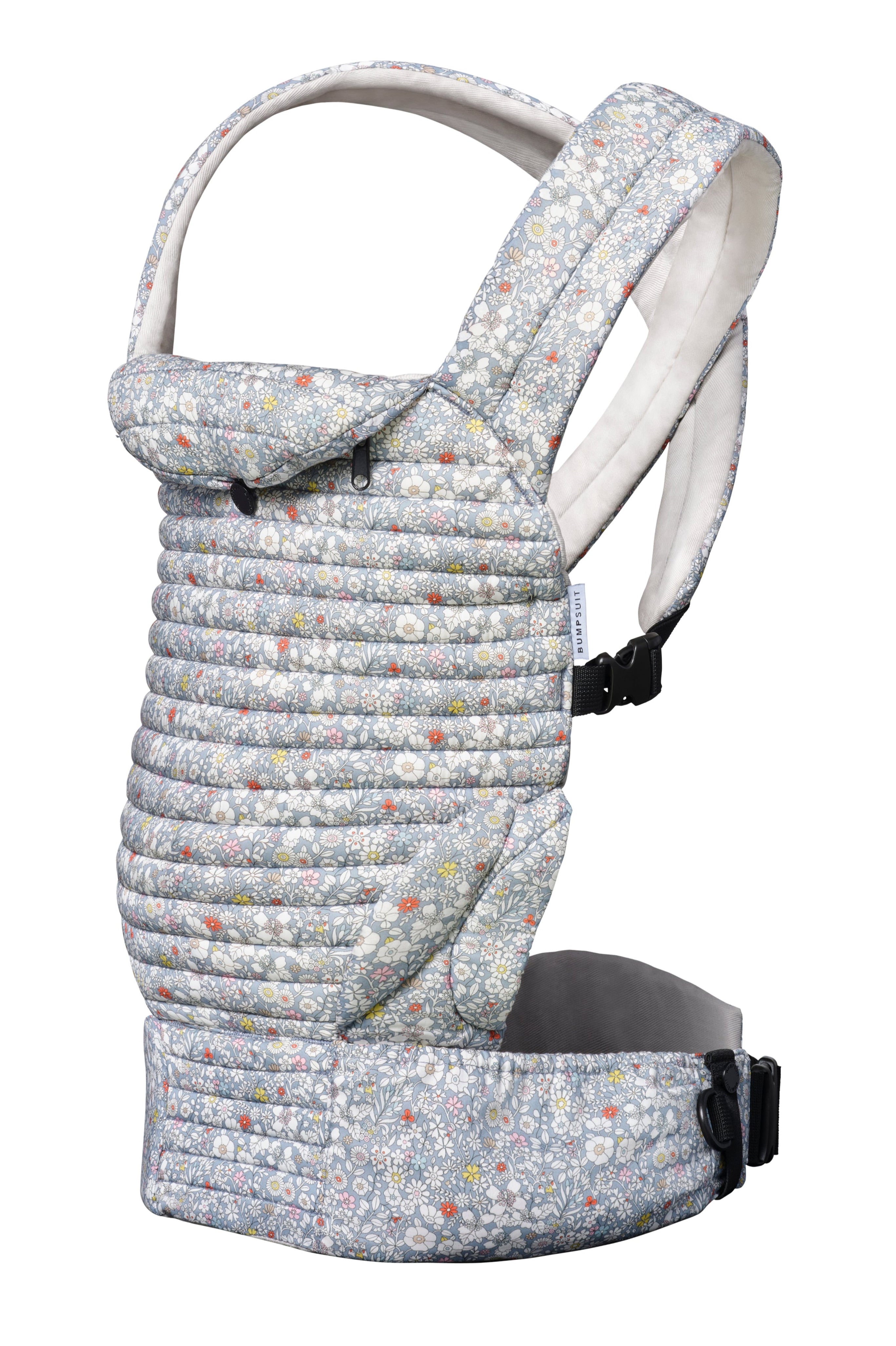 the armadillo baby carrier  by Bumpsuit in liberty blue Junes Meadow