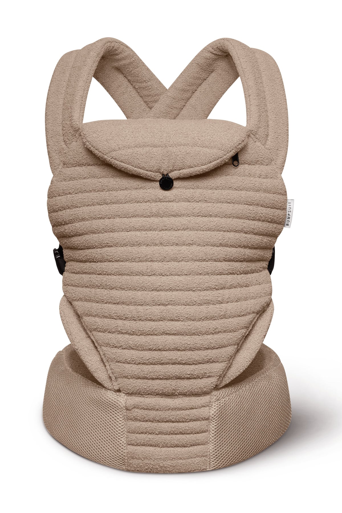 armadillo baby carrier in oyster color on white background