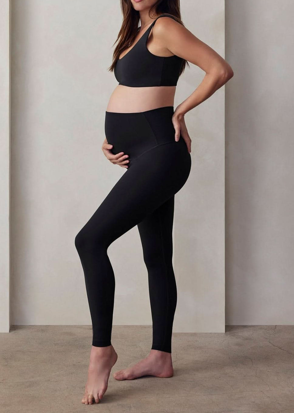 bumpsuit activewear perfect movement maternity legging in black