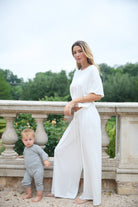 Bumpsuit Maternity The Cloud Short Sleeve Crop Tee in Ivory