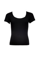 Bumpsuit Maternity the cotton rib 90s scoop neck tee in black