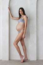 Bumpsuit Maternity Cotton Rib Bralette in Heather Grey