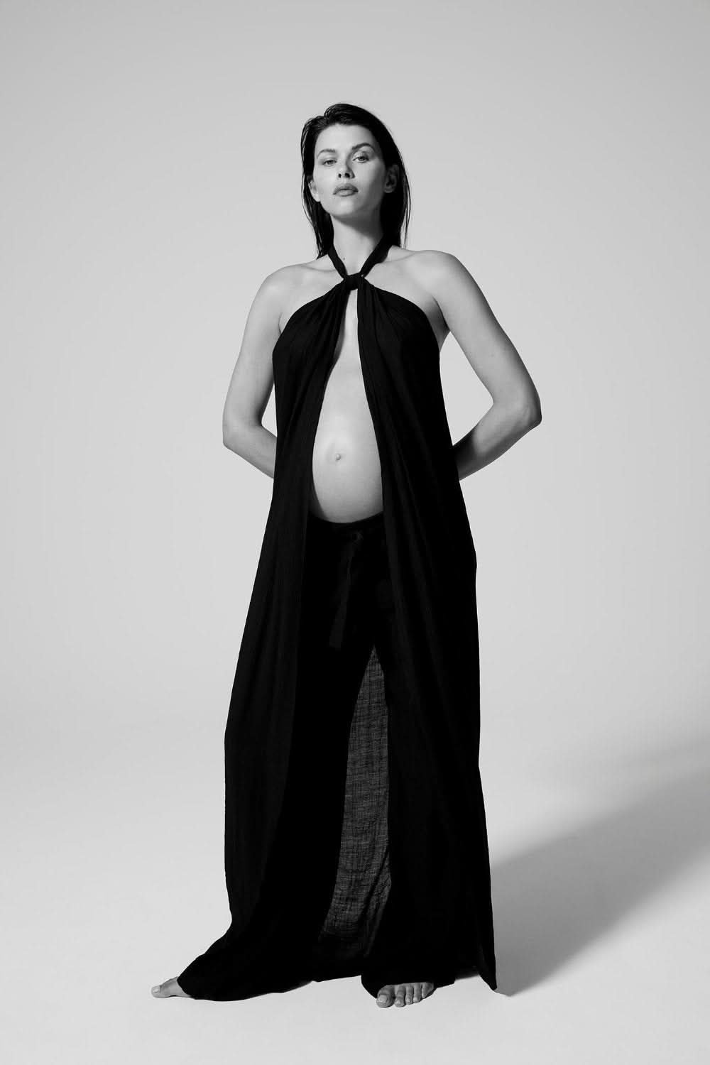 bumpsuit maternity georgia fowler the scarf top in black