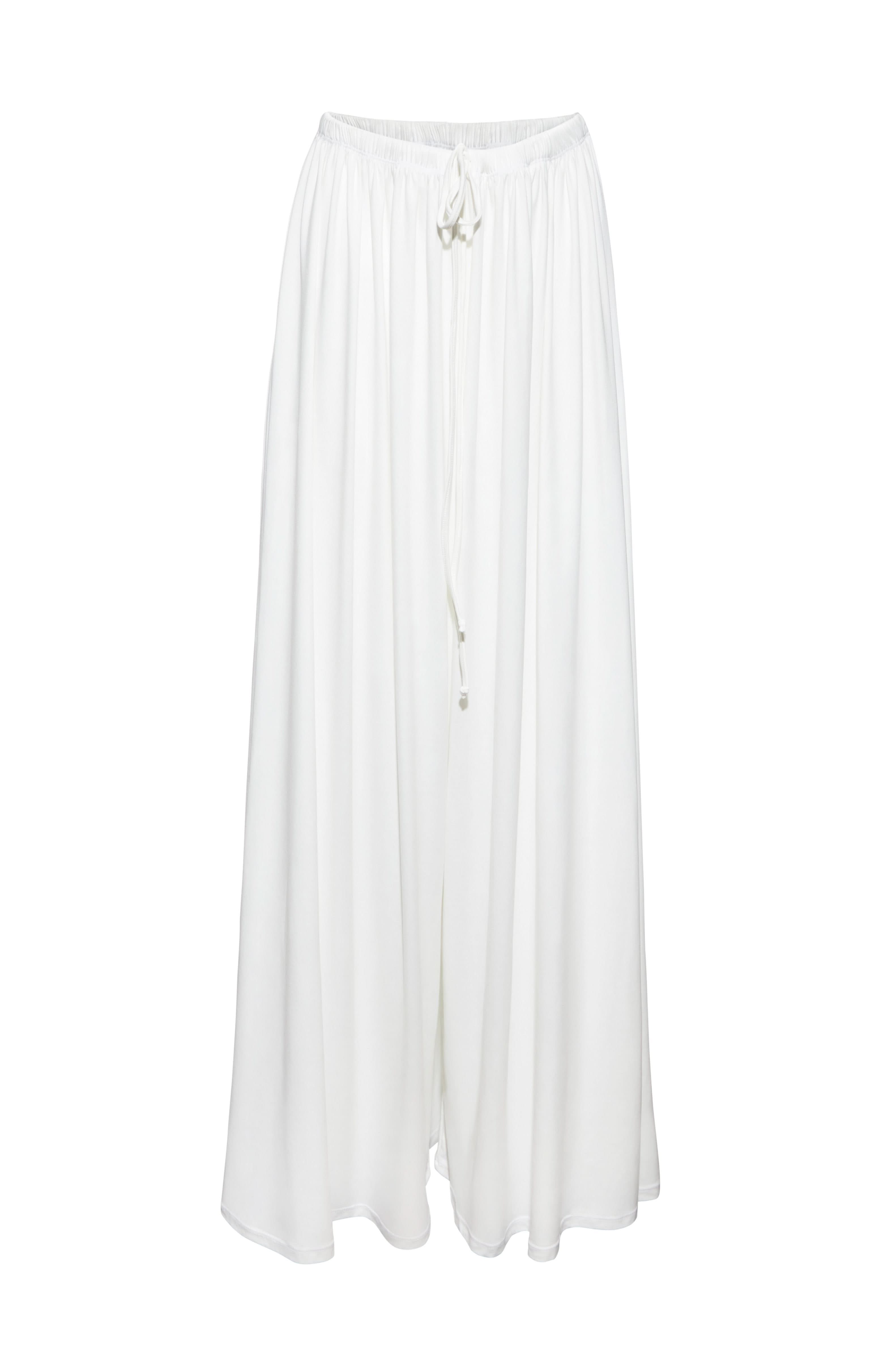 Bumpsuit Maternity Loungewear The Cloud Drawstring Wide Leg Parachute Pant in Ivory