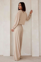   Bumpsuit Maternity Loungewear The Cloud Slim Drawstring Pant in Oat