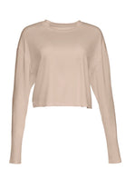 Bumpsuit Maternity The Cloud Crop Long Sleeve Tee in Oat