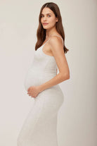 Bumpsuit Maternity The Jane Maxi Dress in Heather Grey