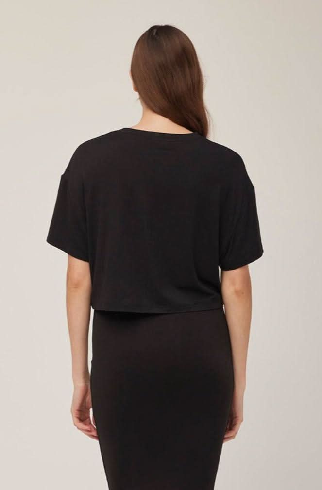 Bumpsuit Maternity The High Rise Midi Skirt in Black