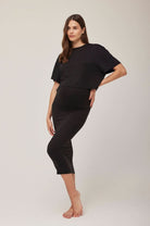 Bumpsuit Maternity The High Rise Midi Skirt in Black