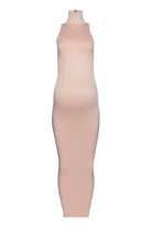Bumpsuit Maternity The Serena Turtleneck Sleeveless Maxi Dress in Dusty Pink