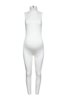 bumpsuit maternity the stevie turtleneck sleeveless jumpsuit in ivory