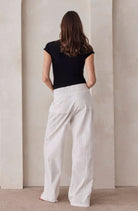 Bumpsuit Maternity The Vacation Collection Fisherman Pant in White Poplin