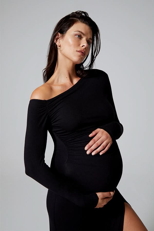 the open shoulder airbrush evening dress