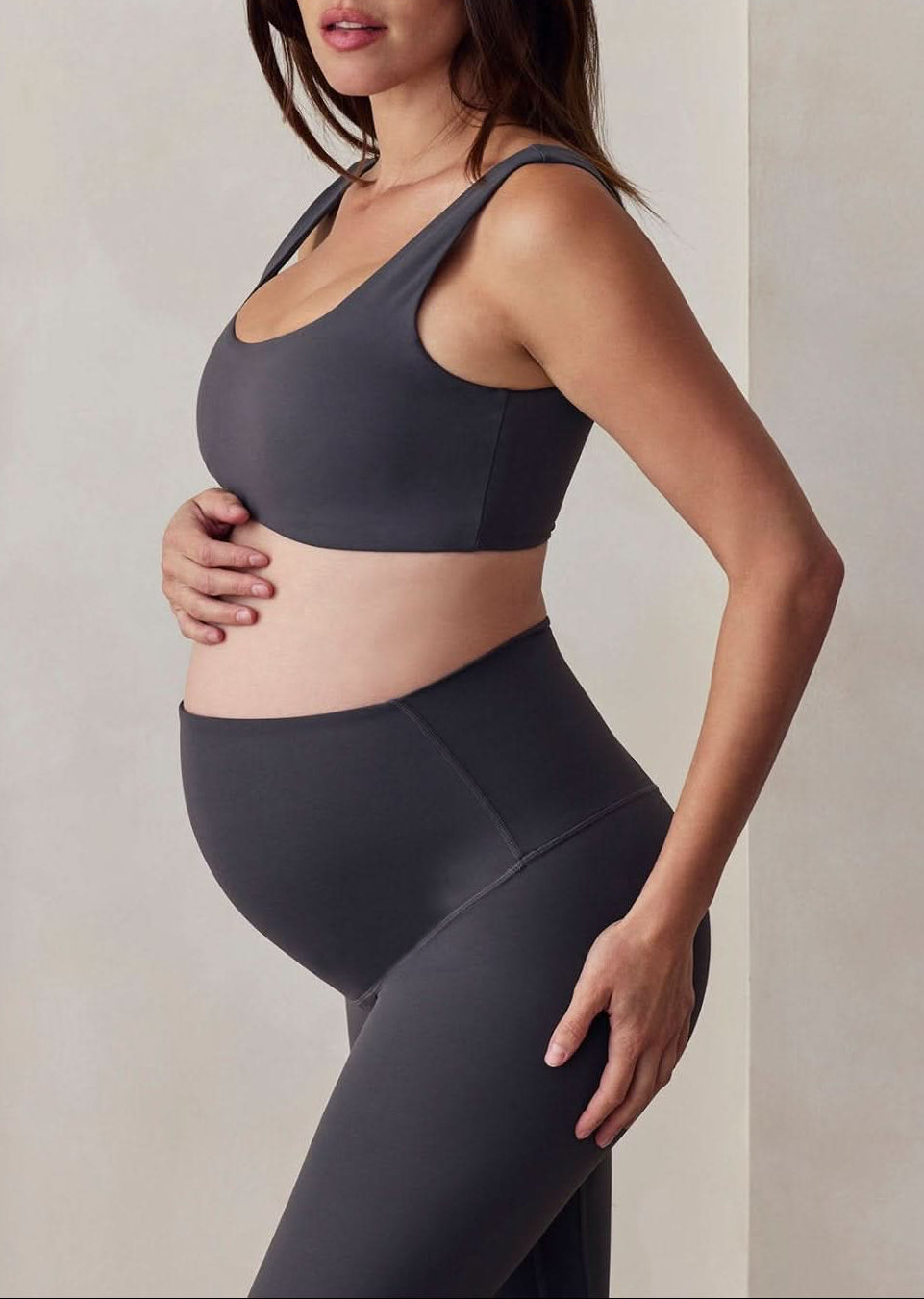 bumpsuit activewear perfect movement maternity legging in slate