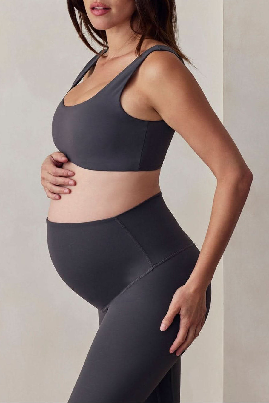 bumpsuit activewear perfect movement maternity legging in slate