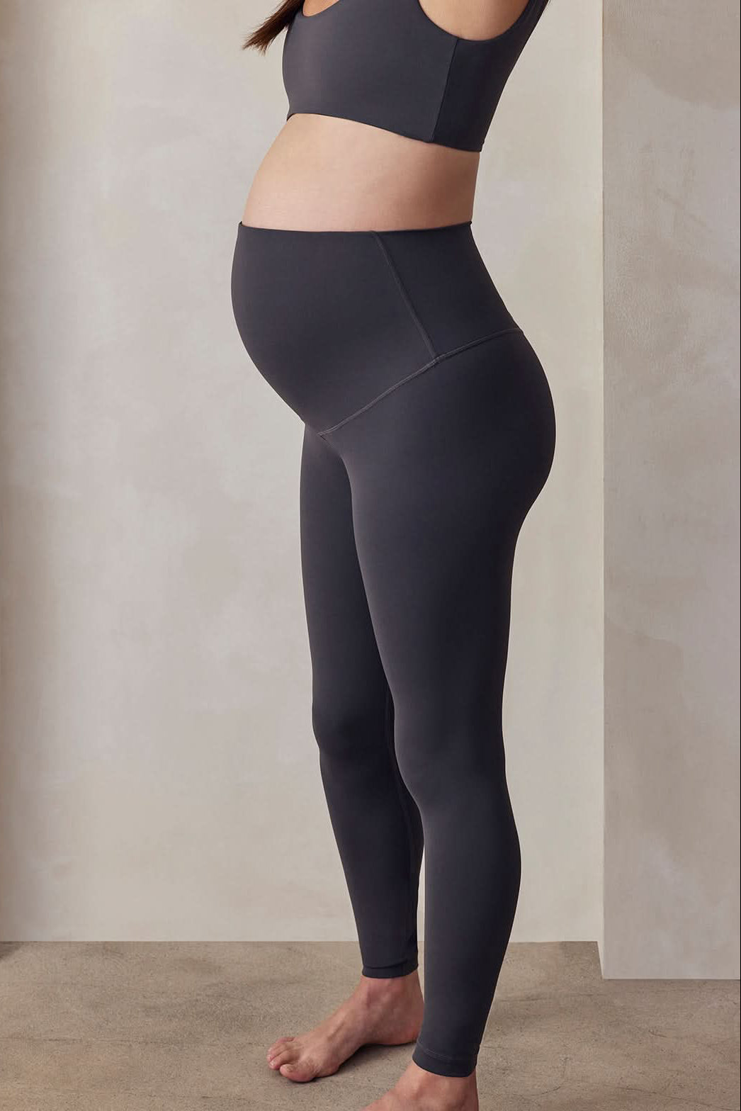 bumpsuit activewear perfect movement maternity legging in slate