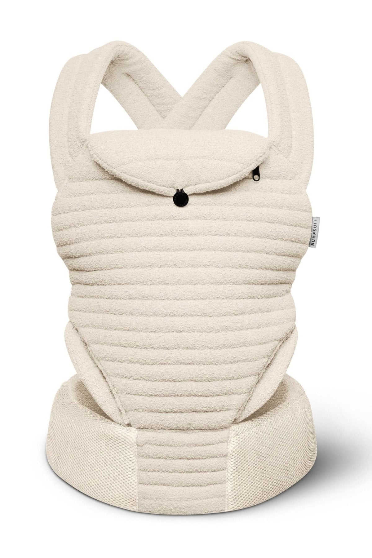 Armadillo baby carrier in ivory color by bumpsuit on a white background