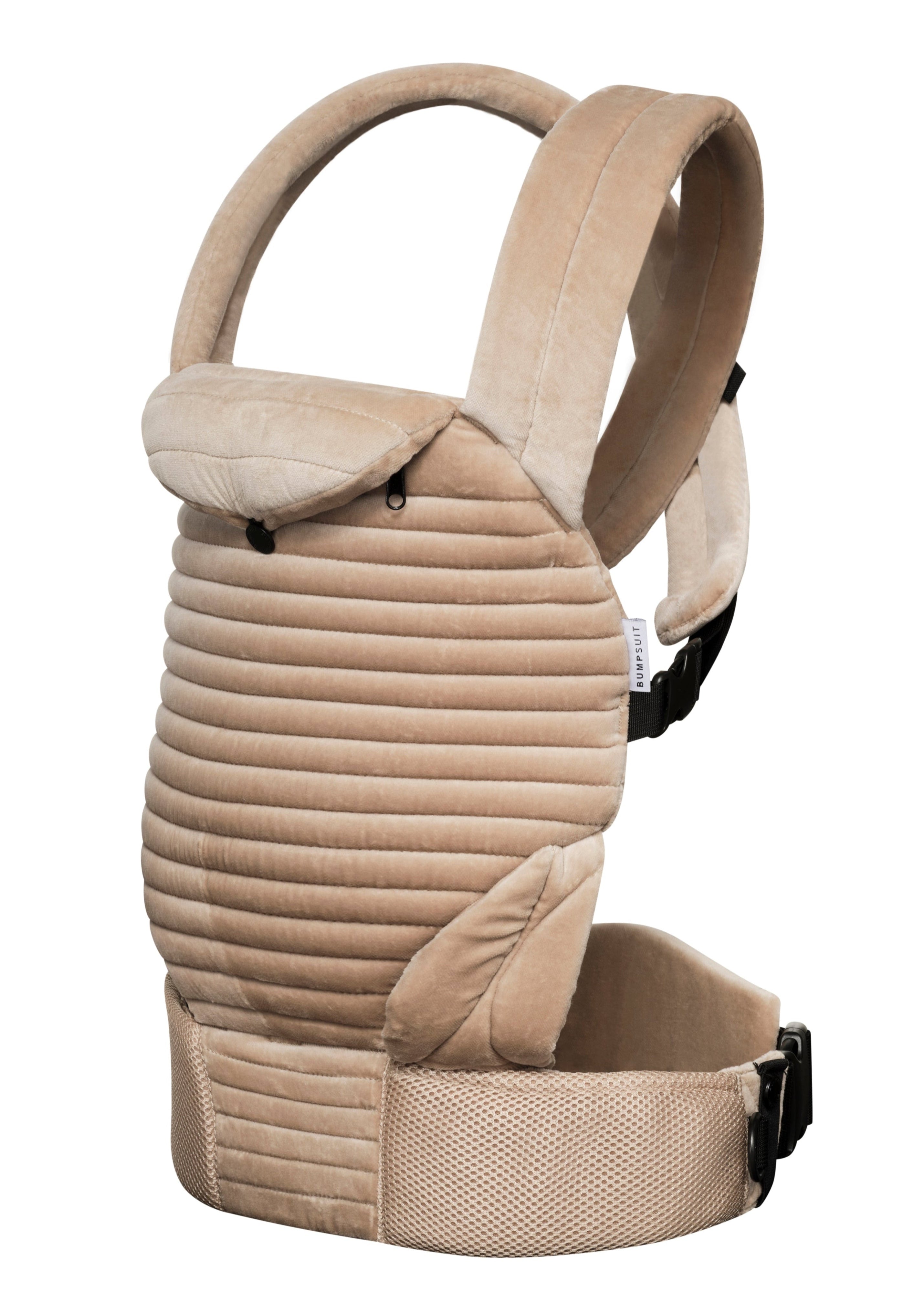 the armadillo baby carrier in dune velvet
