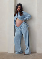 the denim oversized painter jean in light blue wash
