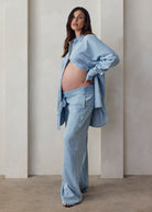 the denim oversized painter jean in light blue wash