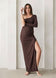 The One Shoulder Evening Maternity Dress