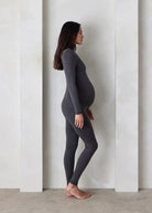 Bumpsuit Maternity The Penelope Turtleneck Long sleeve Jumpsuit in Slate