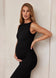 Sculpting Rib Boat Neck Midi Dress