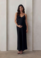 the slip maxi dress in black