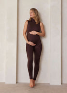 the stevie maternity unitard in chocolate